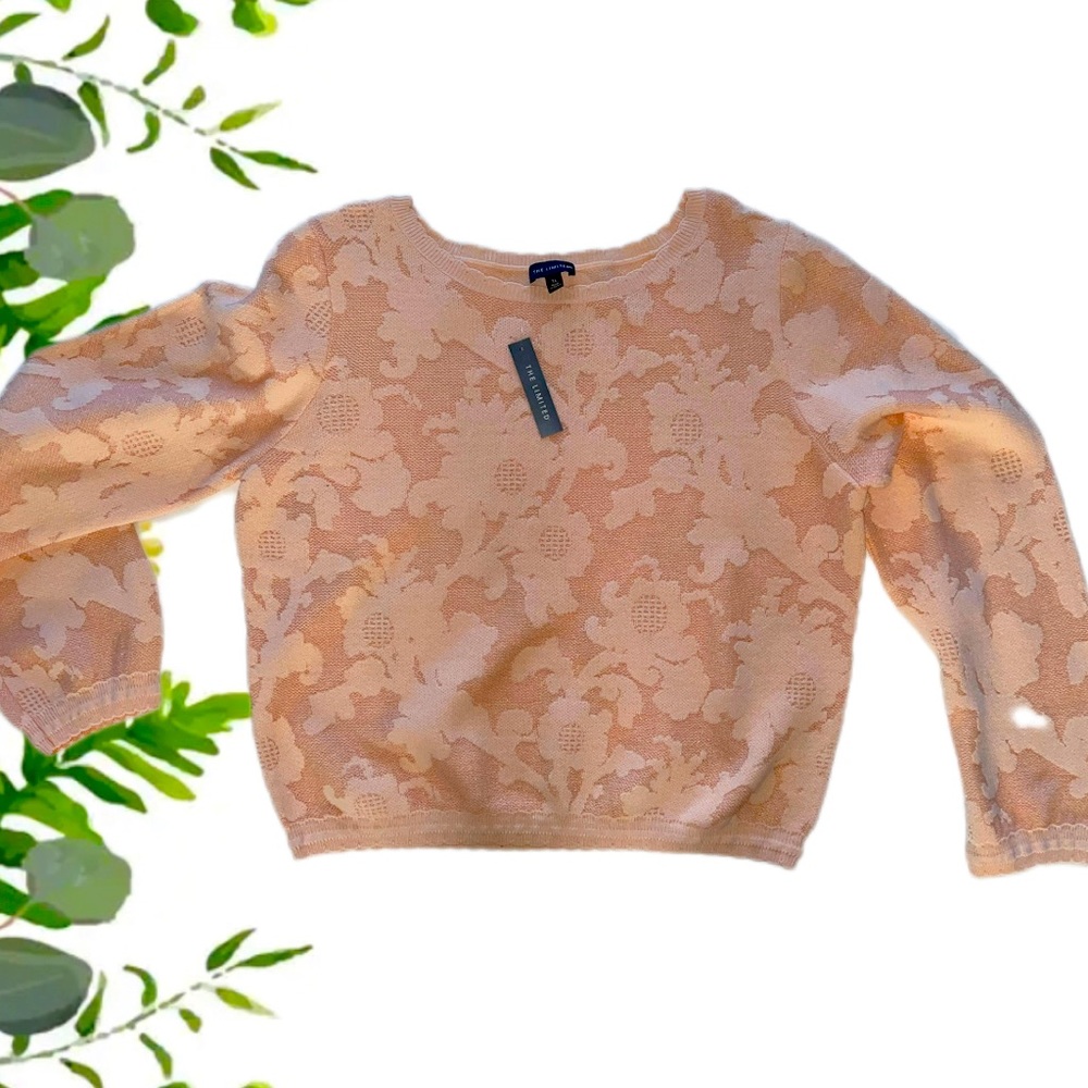 The Limited Collection Pink Lace Sweater| pink shirt | lightweight sweater| NWT